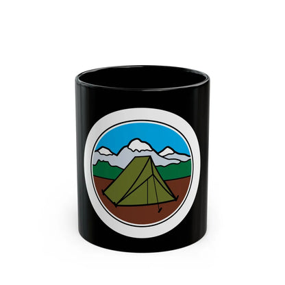 Camping (Boy Scout Merit Badge) Black Coffee Mug-11oz-Go Mug Yourself