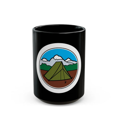 Camping (Boy Scout Merit Badge) Black Coffee Mug-15oz-Go Mug Yourself