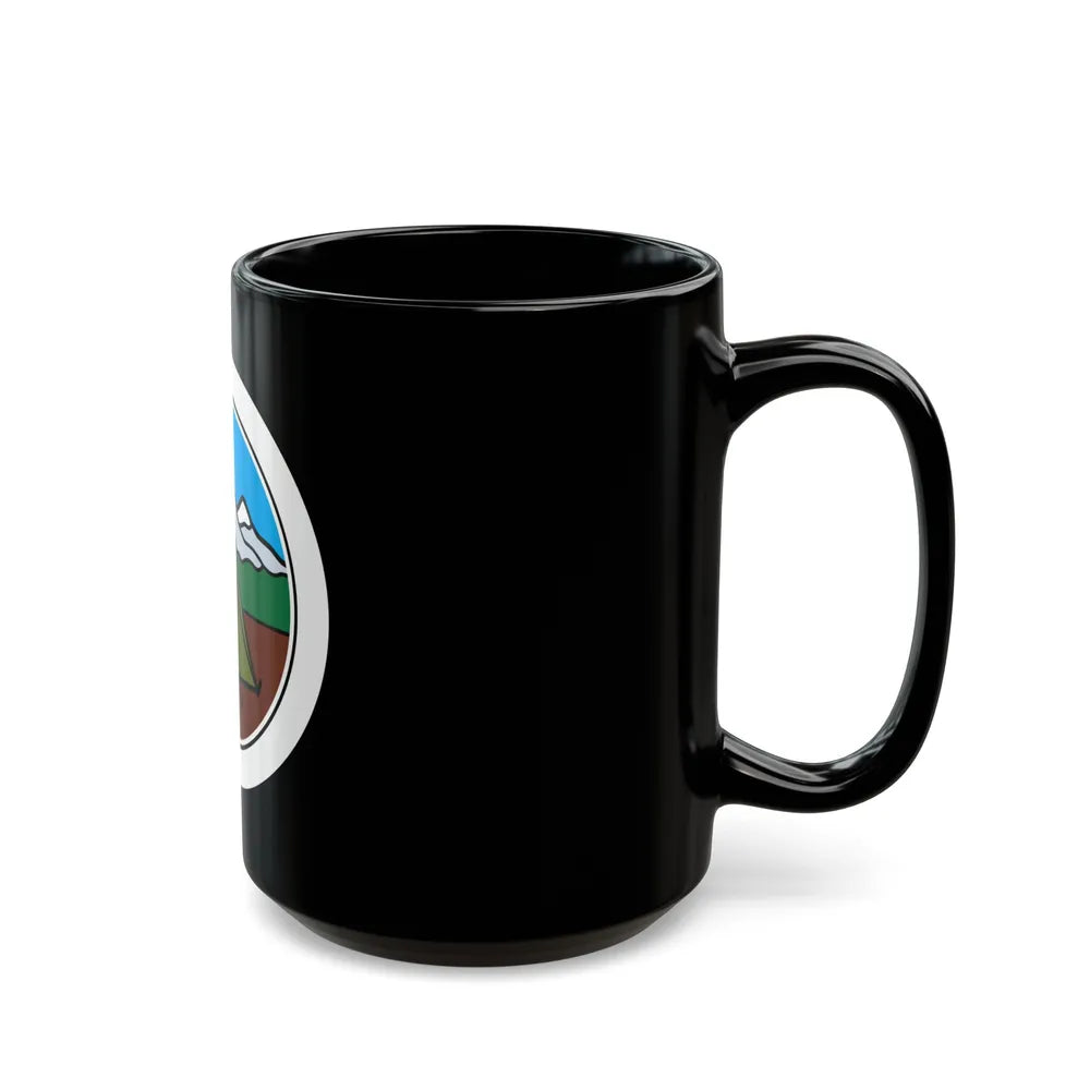 Camping (Boy Scout Merit Badge) Black Coffee Mug-Go Mug Yourself