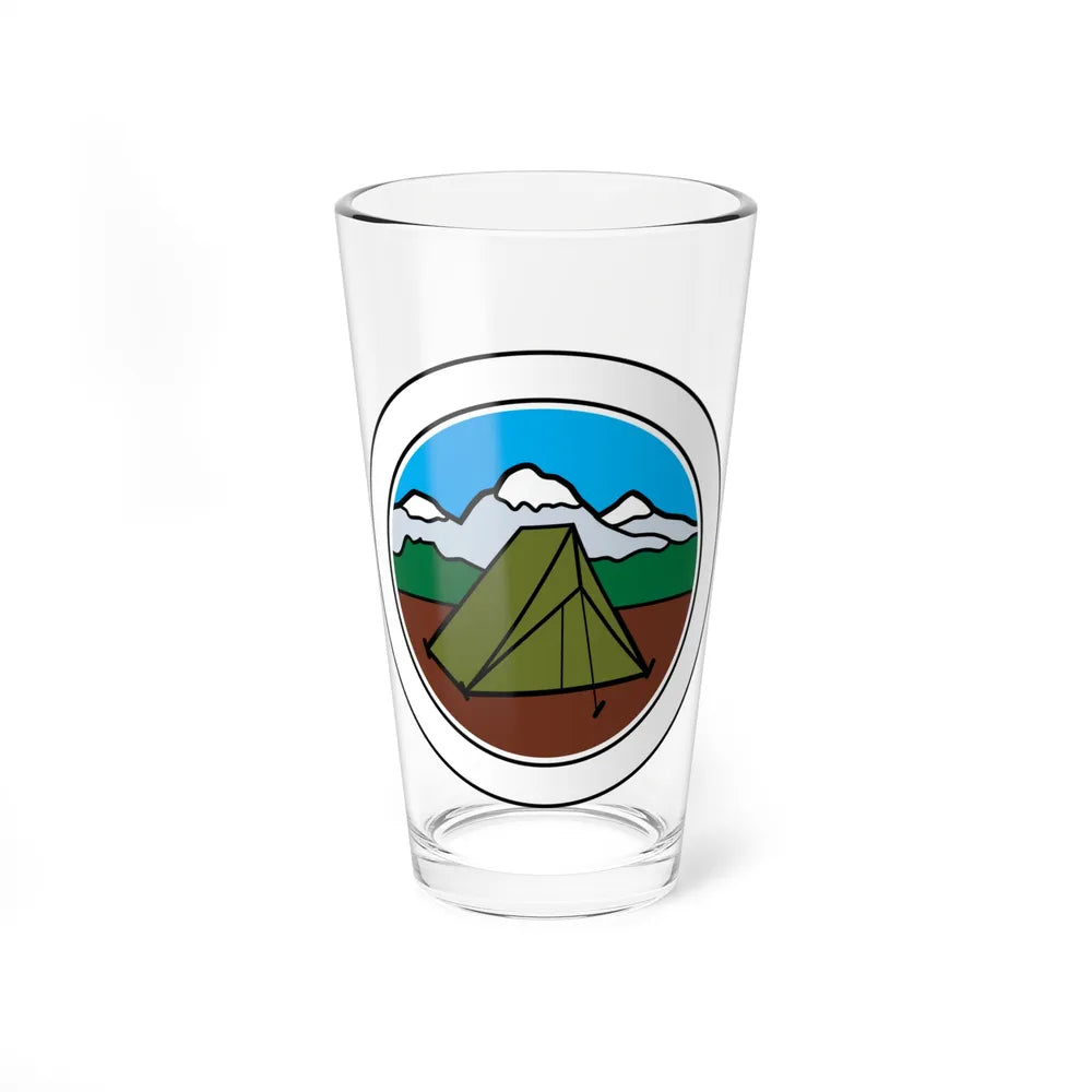 Camping (Boy Scout Merit Badge) Pint Glass 16oz-16oz-Go Mug Yourself