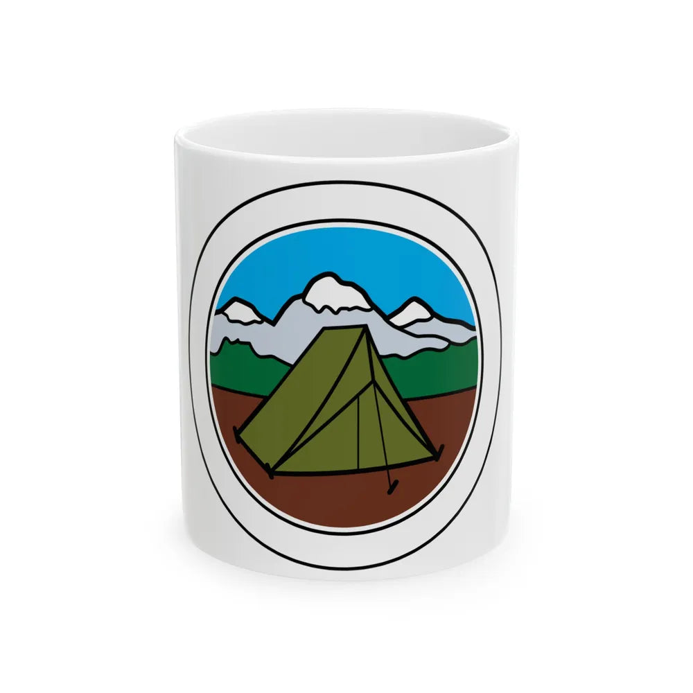 Camping (Boy Scout Merit Badge) White Coffee Mug-11oz-Go Mug Yourself