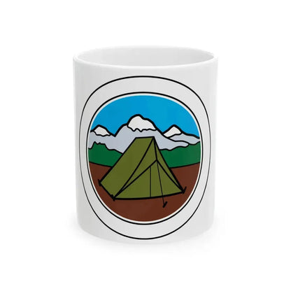 Camping (Boy Scout Merit Badge) White Coffee Mug 11oz - Go Mug Yourself