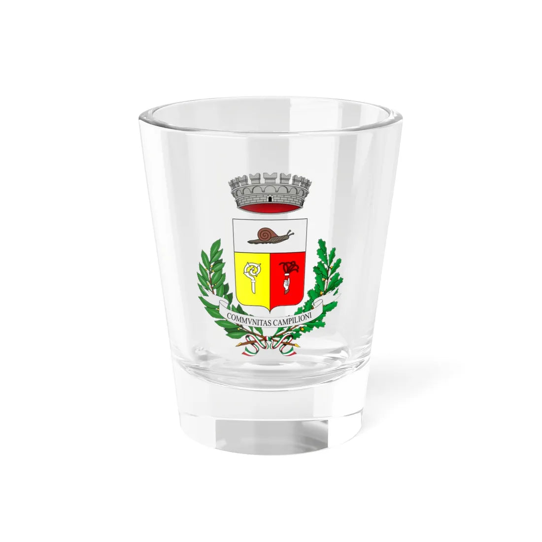 Campione dItalia-Stemma-Coronamenti (Italy) (Coat of Arms) Shot Glass 1.5oz 1.5oz - Go Mug Yourself
