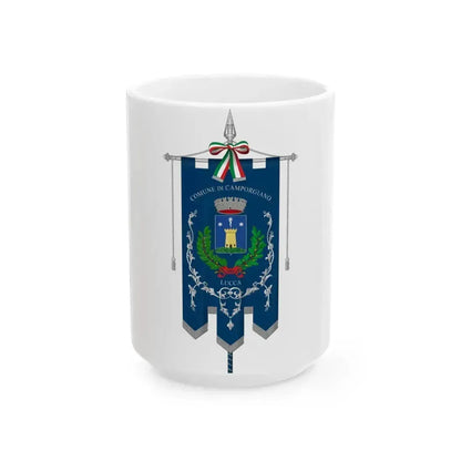 Camporgiano-Gonfalone old (Italy) White Coffee Mug 15oz - Go Mug Yourself