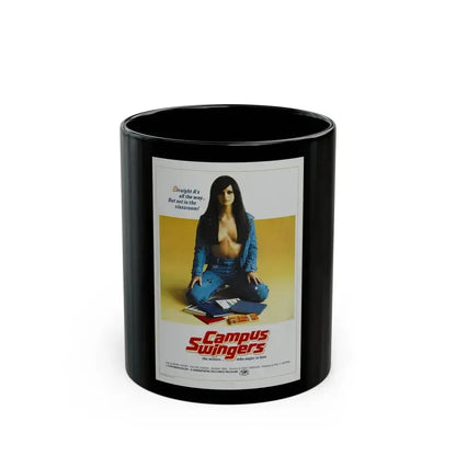 CAMPUS SWINGERS 1972 Movie Poster - Black Coffee Mug 11oz - Go Mug Yourself