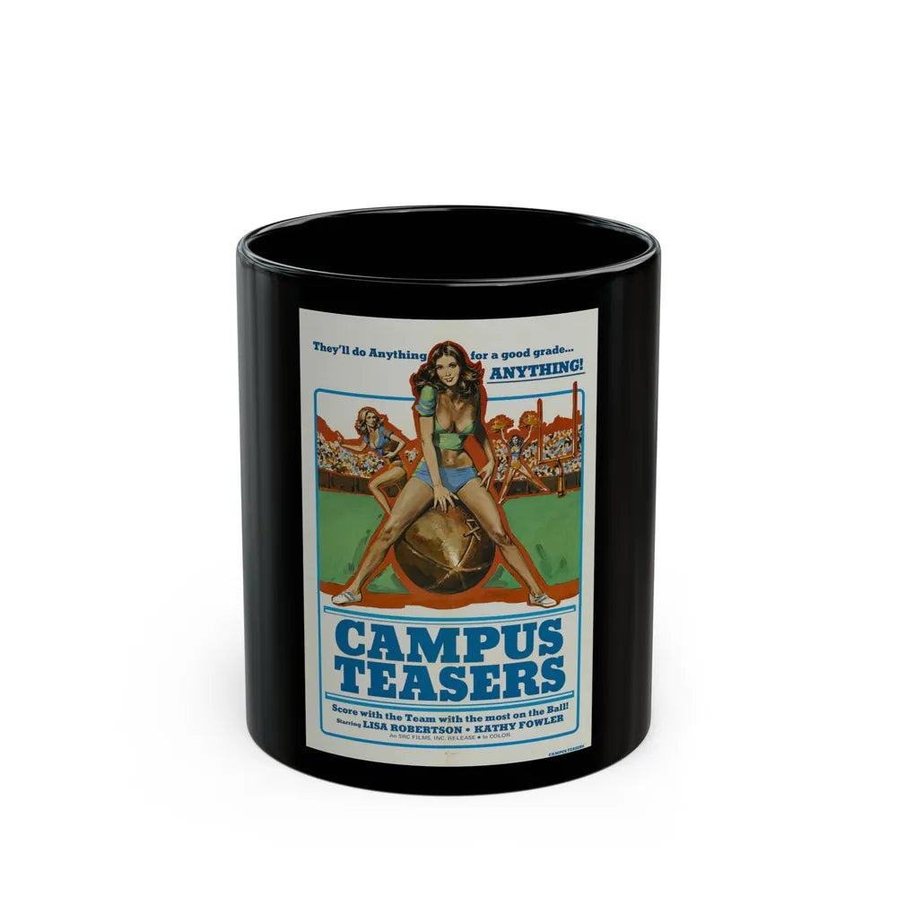 CAMPUS TEASERS 1970 Movie Poster - Black Coffee Mug-11oz-Go Mug Yourself