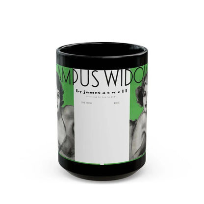 Campus Widows, College Humor and Sense, December 1933 - Black Coffee Mug 15oz - Go Mug Yourself