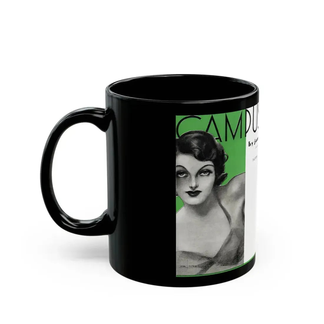 Campus Widows, College Humor and Sense, December 1933 - Black Coffee Mug - Go Mug Yourself