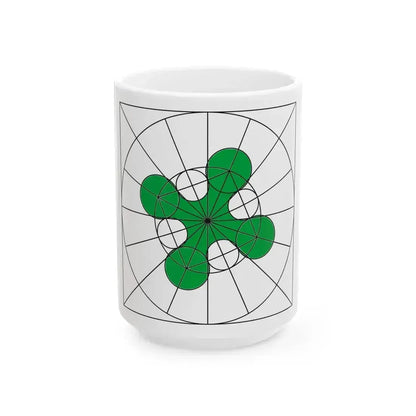 Camunian rose geometry (Italy) White Coffee Mug 15oz - Go Mug Yourself