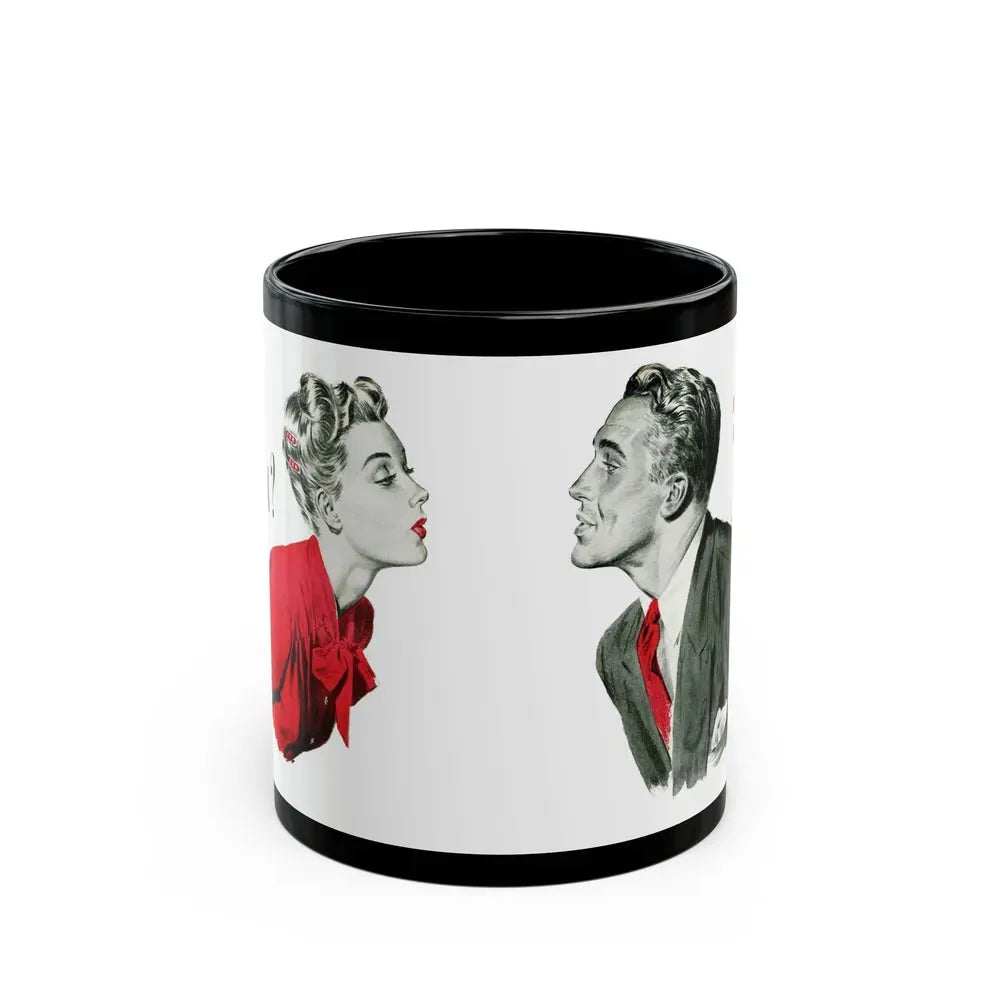 Can I Help it, Good Housekeeping, January 1944 - Black Coffee Mug 11oz - Go Mug Yourself