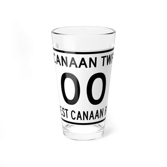 Canaan Township Morrow County Ohio route shield template (Ohio) (Road Sign) Pint Glss 16oz 16oz - Go Mug Yourself