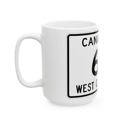 Canaan Township Route 60 Morrow County Ohio (Ohio) (Road Sign) White Coffee Mug - Go Mug Yourself