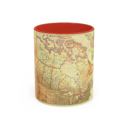 Canada (1936) (Map) Accent Coffee Mug 11oz Red - Go Mug Yourself