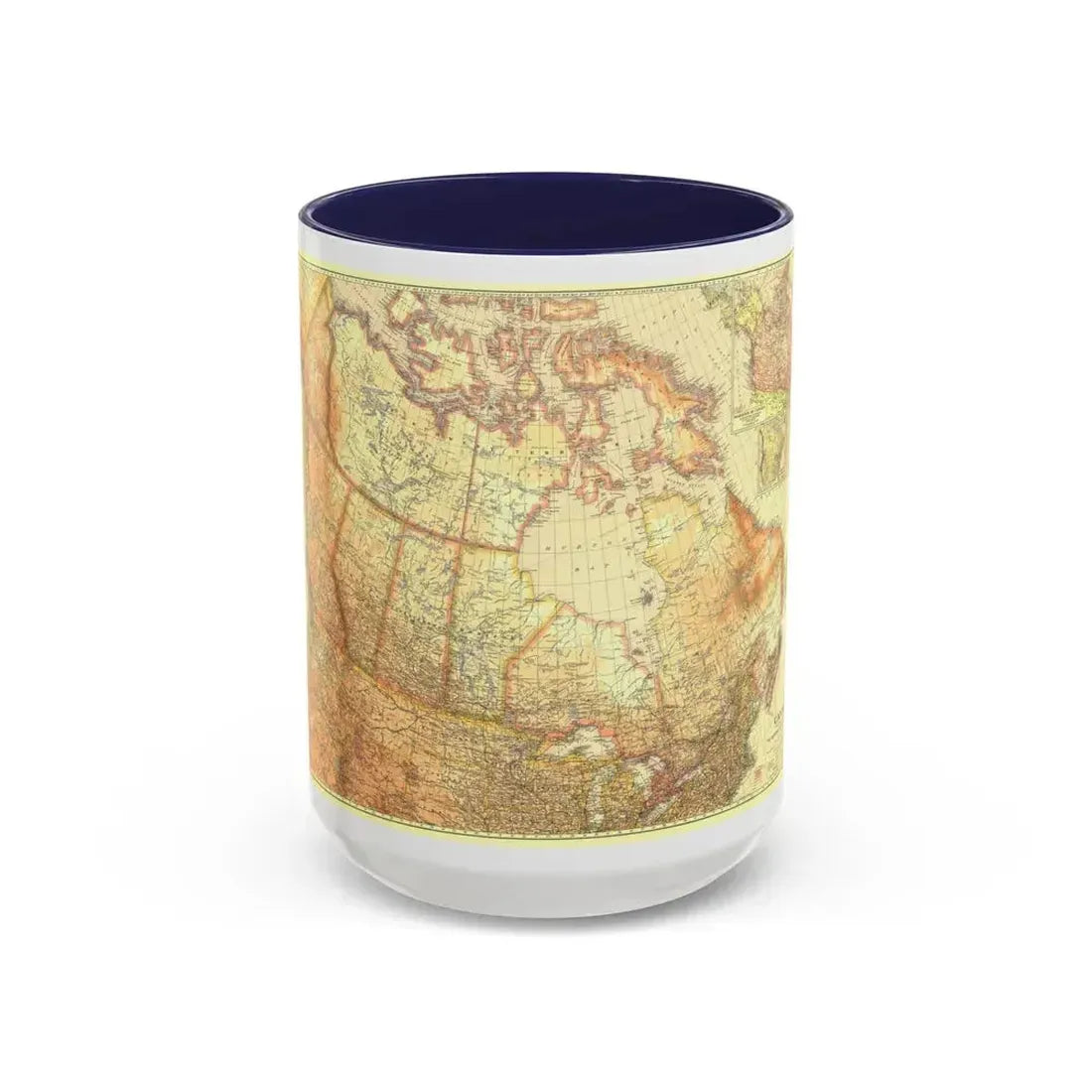 Canada (1936) (Map) Accent Coffee Mug 15oz Navy - Go Mug Yourself