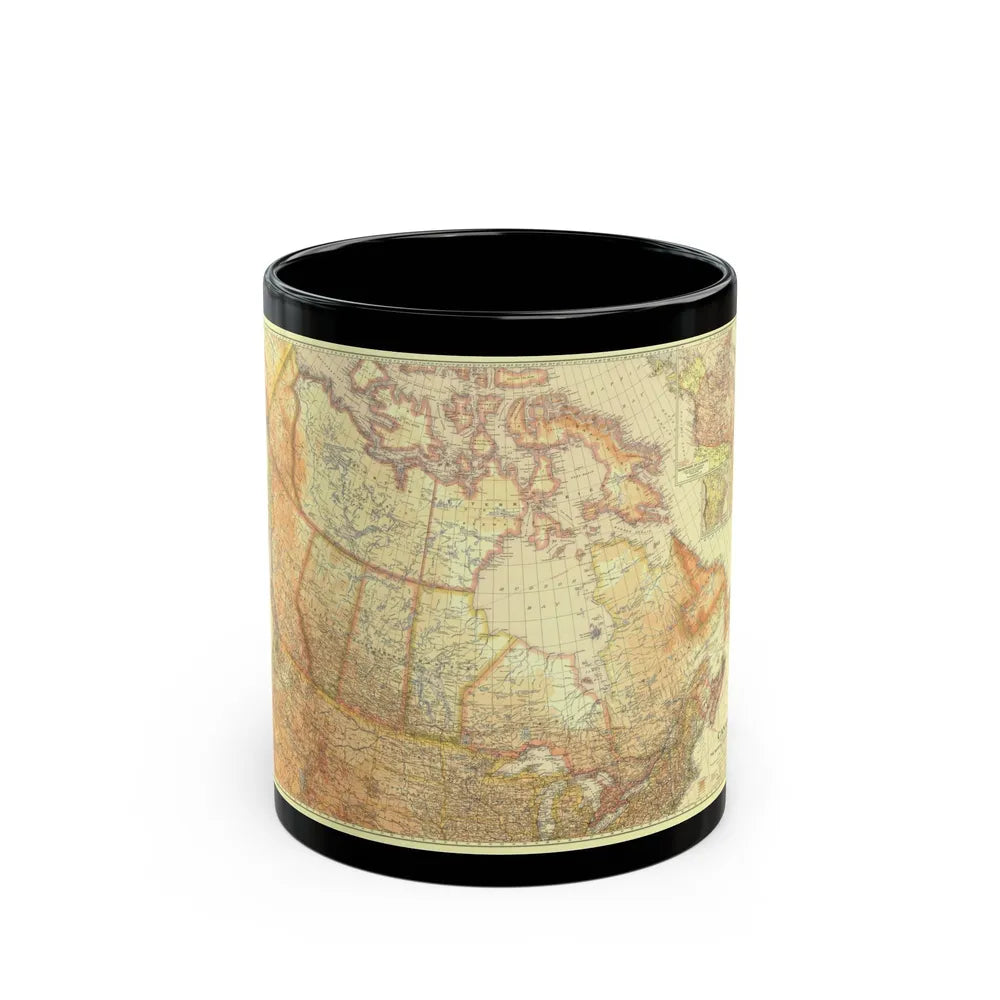 Canada (1936) (Map) Black Coffee Mug-11oz-Go Mug Yourself