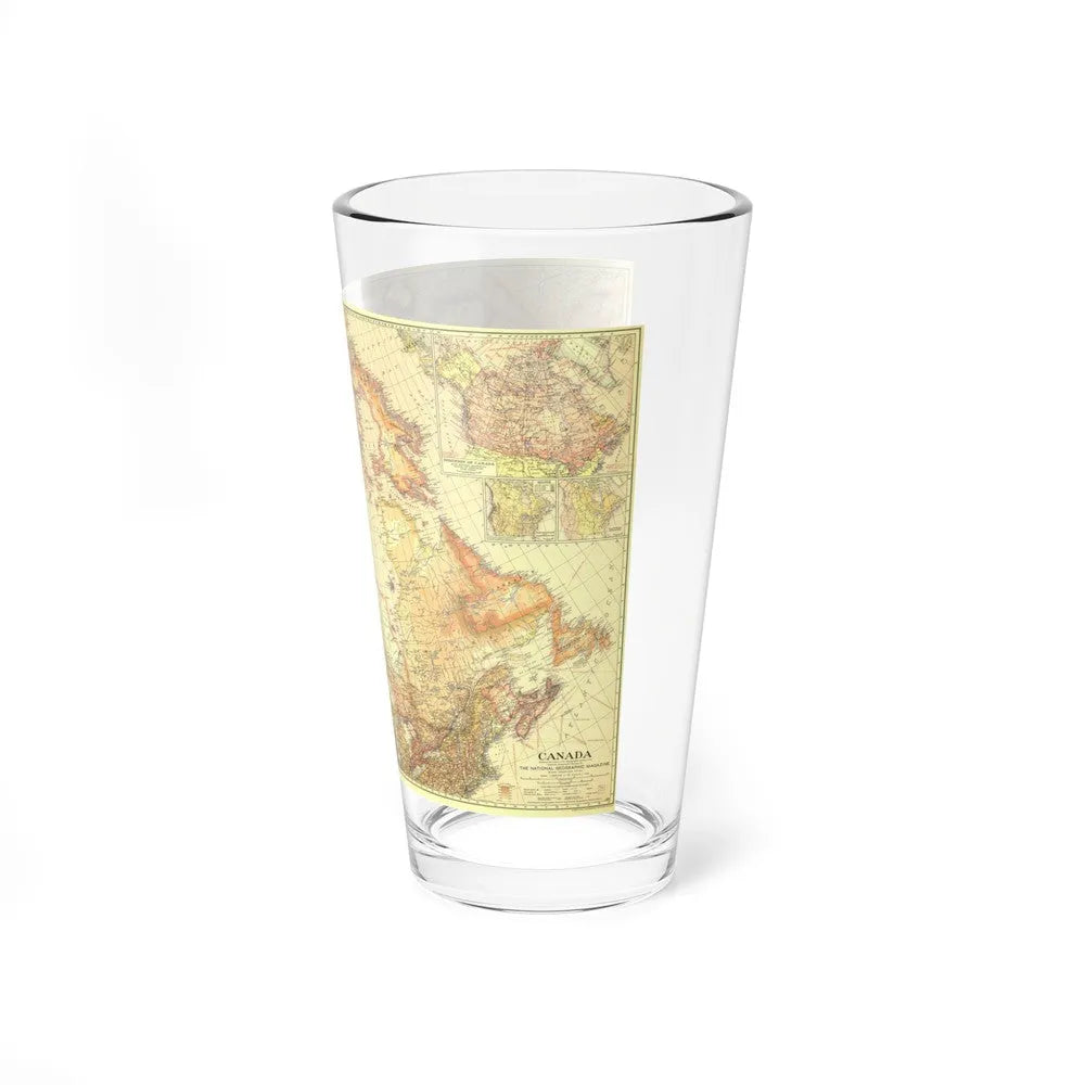 Canada (1936) (Map) Pint Glass 16oz-Go Mug Yourself