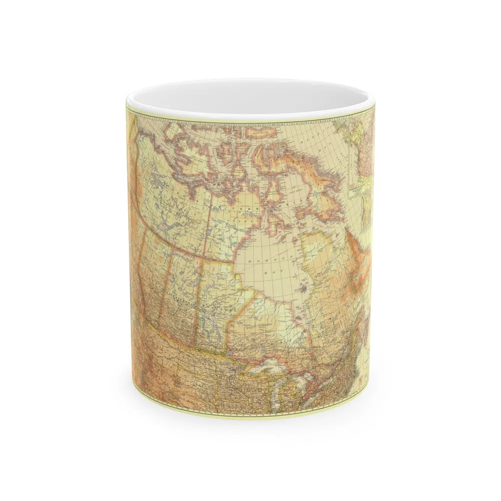 Canada (1936) (Map) White Coffee Mug-11oz-Go Mug Yourself