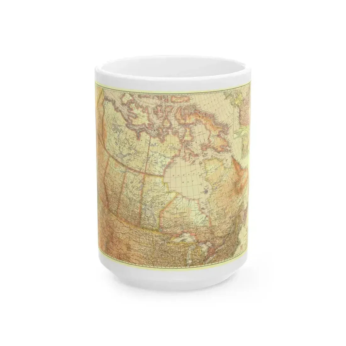 Canada (1936) (Map) White Coffee Mug 15oz - Go Mug Yourself