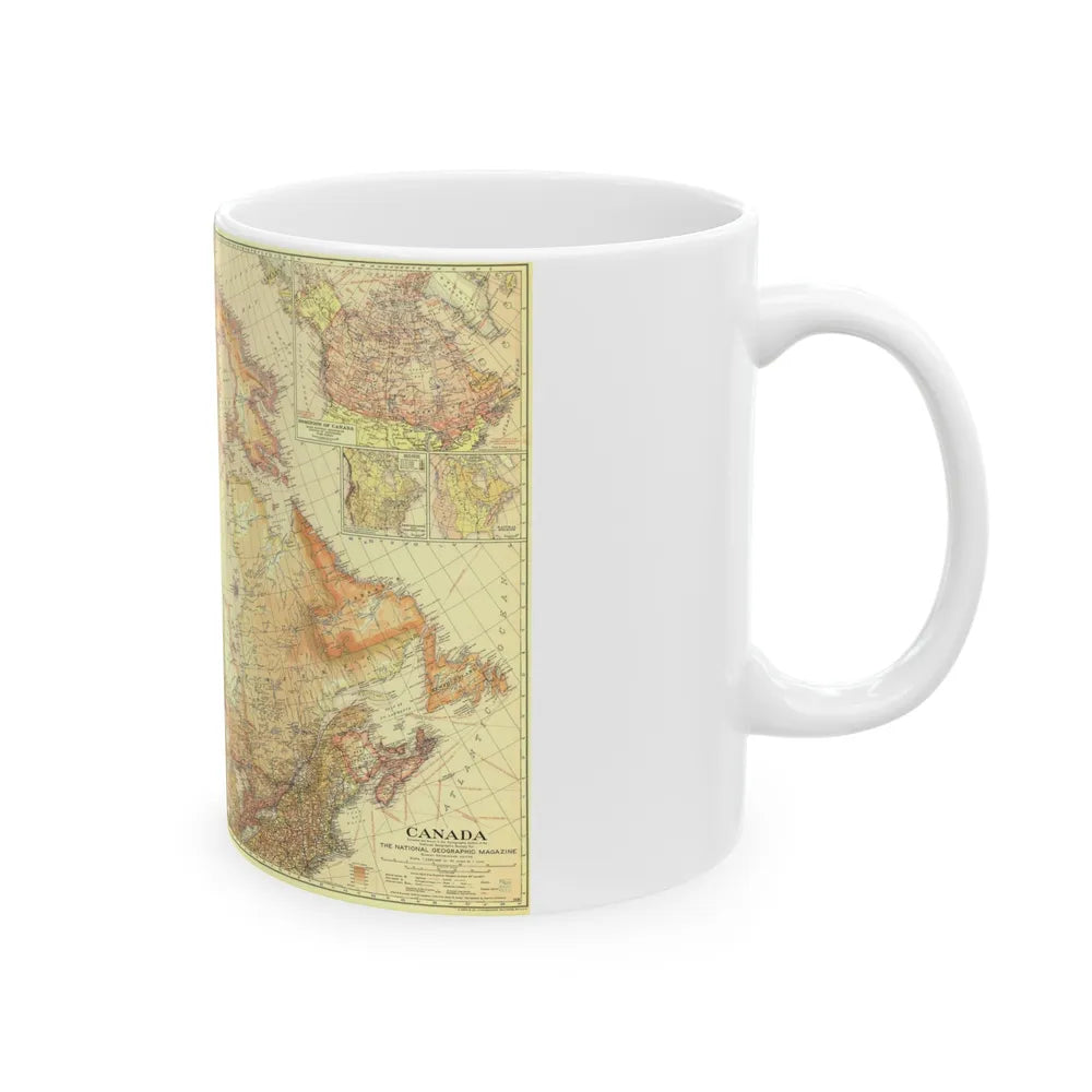 Canada (1936) (Map) White Coffee Mug-Go Mug Yourself