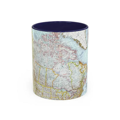 Canada (1961) (Map) Accent Coffee Mug 11oz Navy - Go Mug Yourself