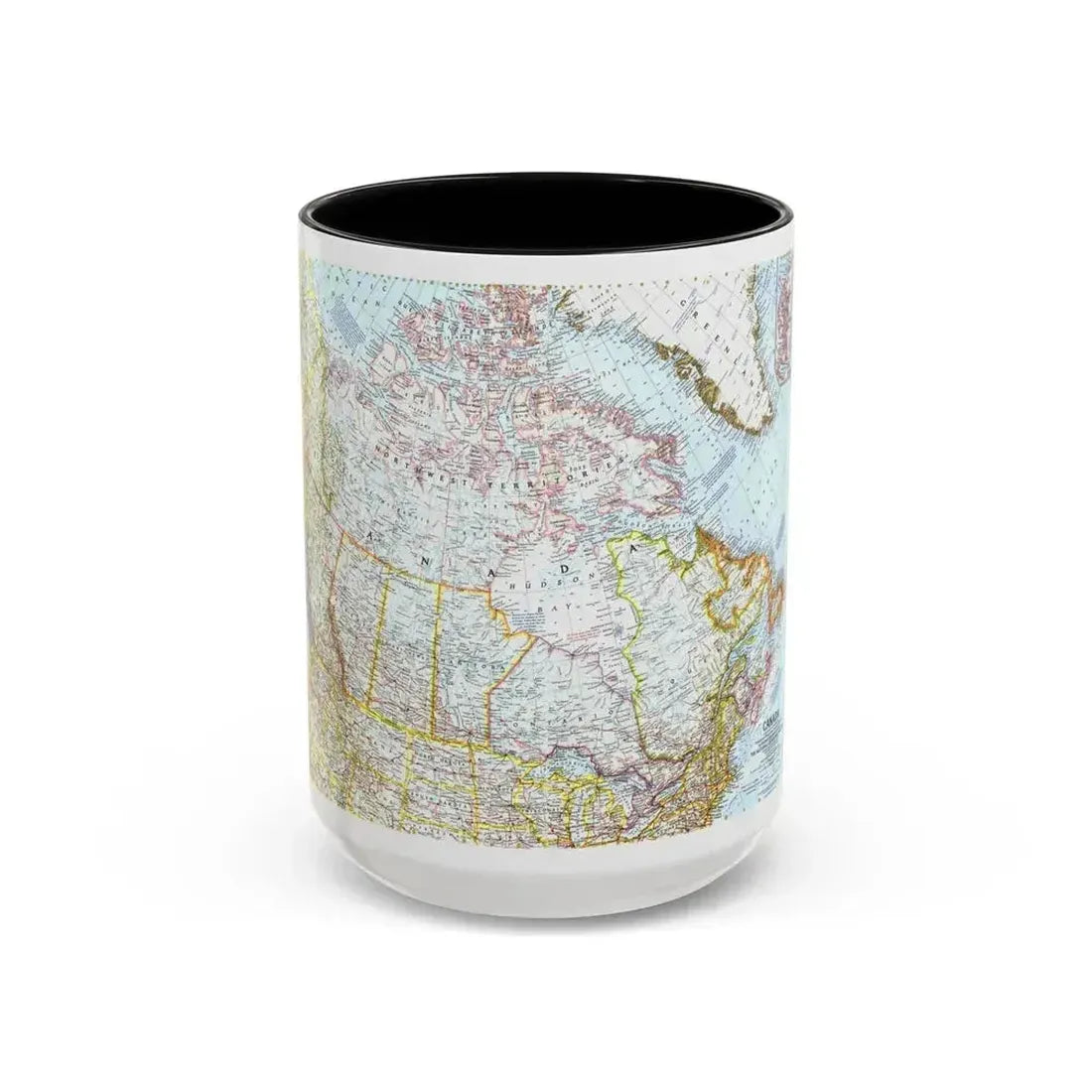 Canada (1961) (Map) Accent Coffee Mug 15oz Black - Go Mug Yourself