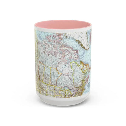 Canada (1961) (Map) Accent Coffee Mug 15oz Pink - Go Mug Yourself