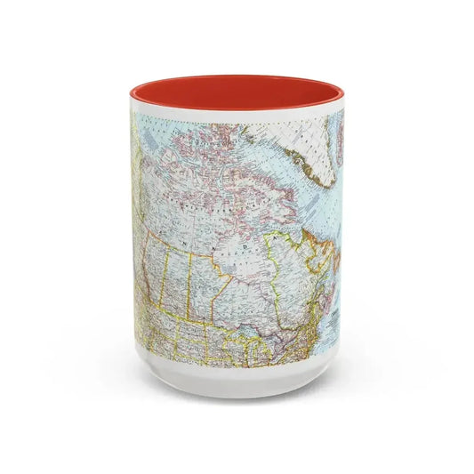 Canada (1961) (Map) Accent Coffee Mug 15oz Red - Go Mug Yourself
