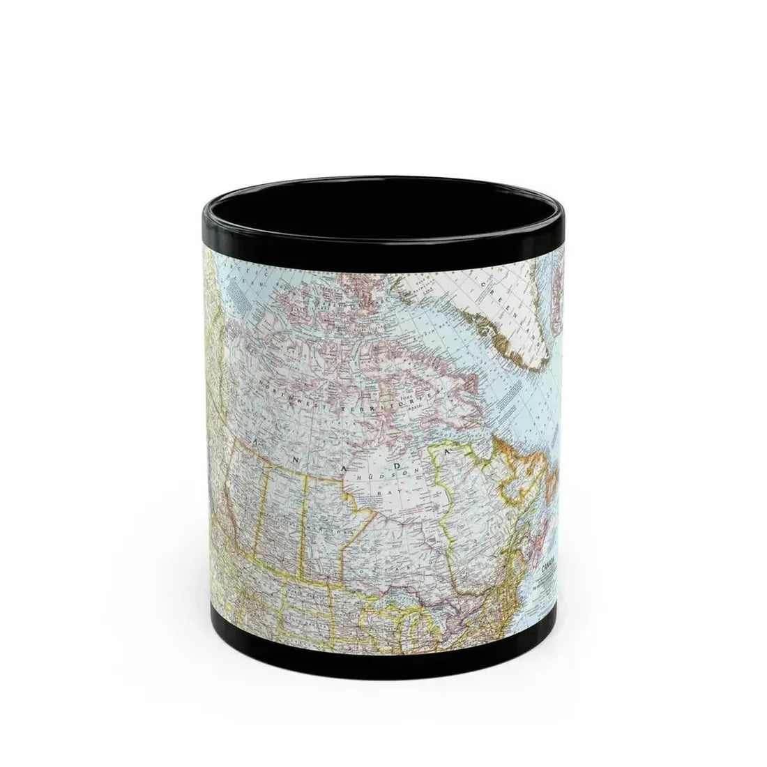 Canada (1961) (Map) Black Coffee Mug 11oz - Go Mug Yourself