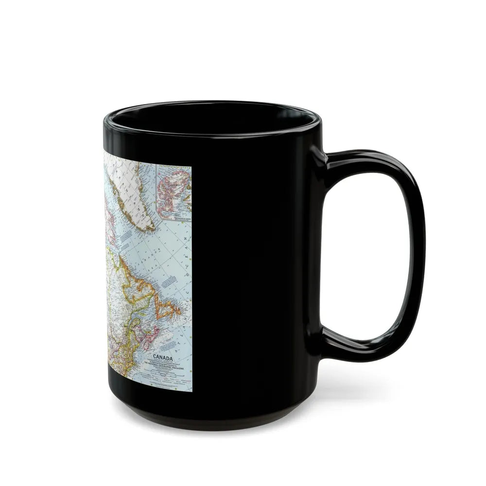 Canada (1961) (Map) Black Coffee Mug-Go Mug Yourself