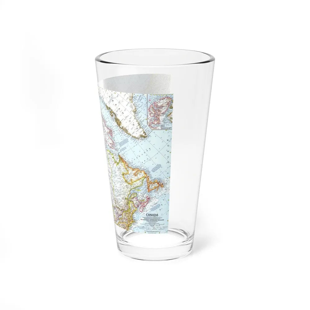 Canada (1961) (Map) Pint Glass 16oz-Go Mug Yourself