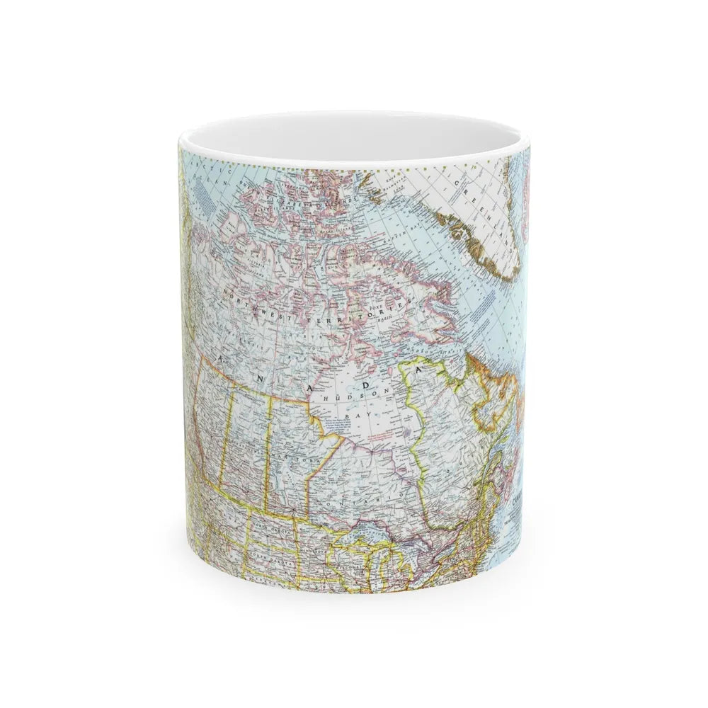 Canada (1961) (Map) White Coffee Mug-11oz-Go Mug Yourself