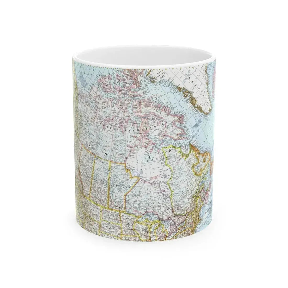 Canada (1961) (Map) White Coffee Mug 11oz - Go Mug Yourself