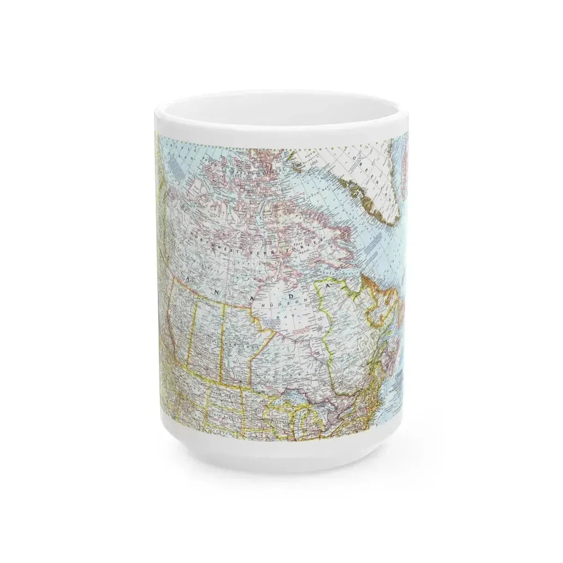 Canada (1961) (Map) White Coffee Mug 15oz - Go Mug Yourself