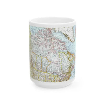 Canada (1961) (Map) White Coffee Mug 15oz - Go Mug Yourself