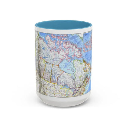Canada (1972) (Map) Accent Coffee Mug 15oz Light Blue - Go Mug Yourself
