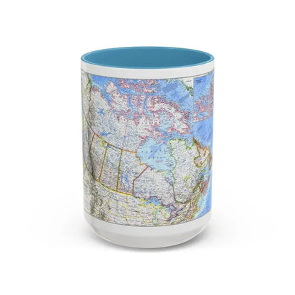 Canada (1972) (Map) Accent Coffee Mug 15oz Light Blue - Go Mug Yourself