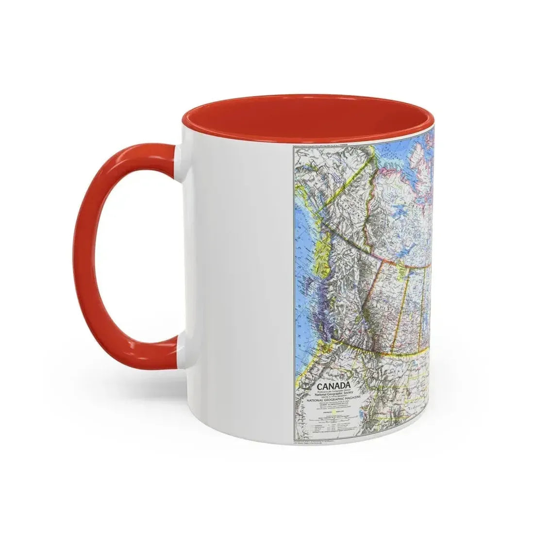 Canada (1972) (Map) Accent Coffee Mug - Go Mug Yourself