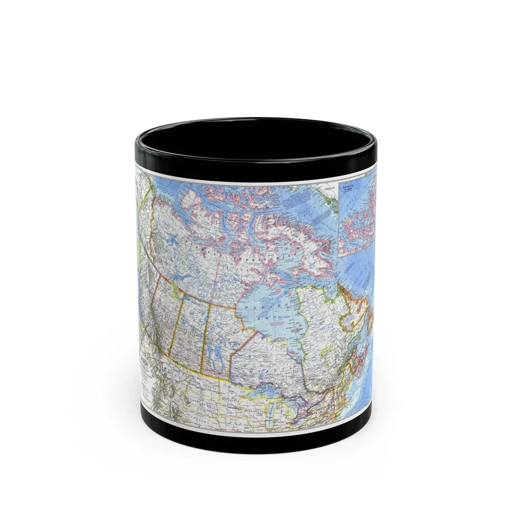 Canada (1972) (Map) Black Coffee Mug-11oz-Go Mug Yourself