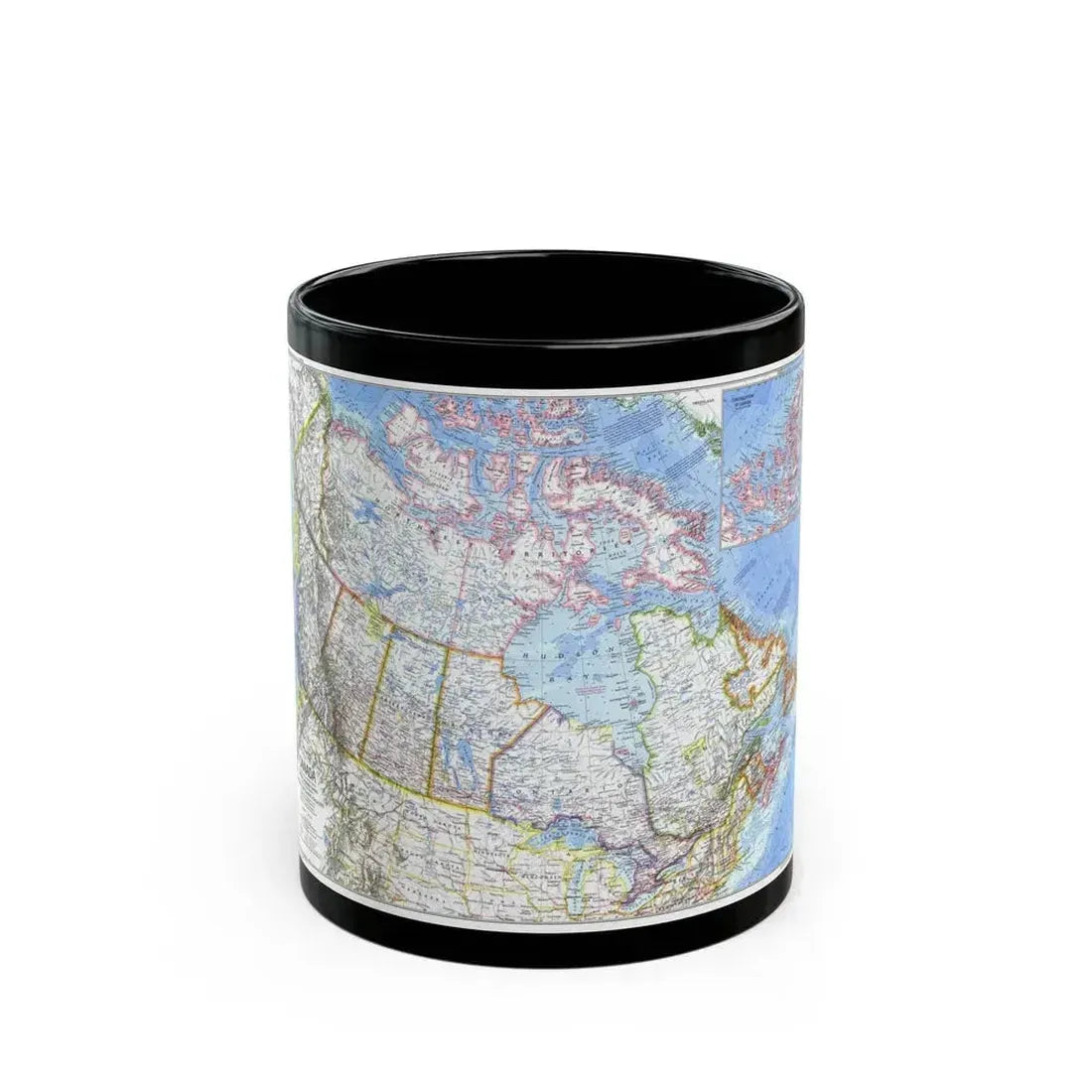 Canada (1972) (Map) Black Coffee Mug 11oz - Go Mug Yourself