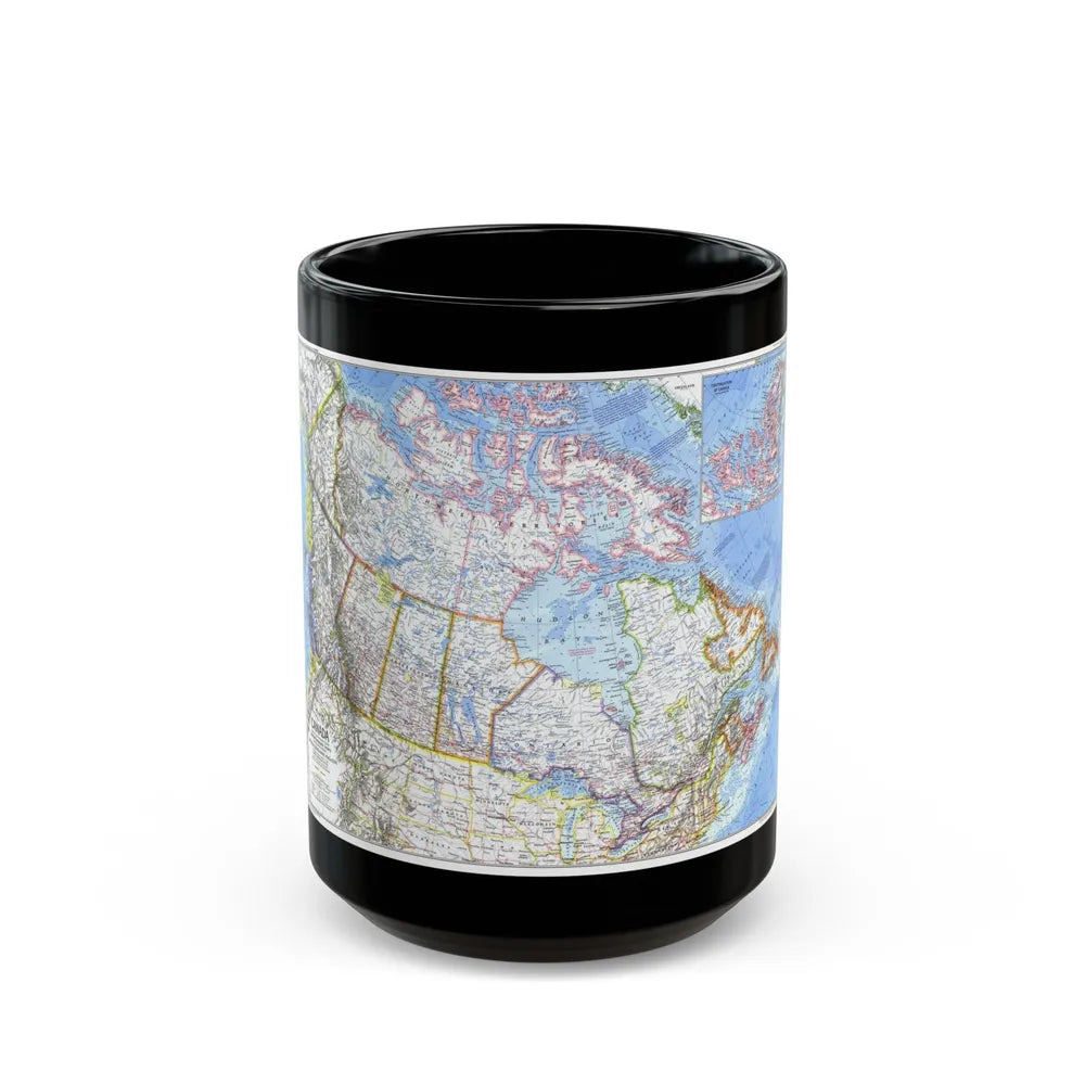 Canada (1972) (Map) Black Coffee Mug-15oz-Go Mug Yourself