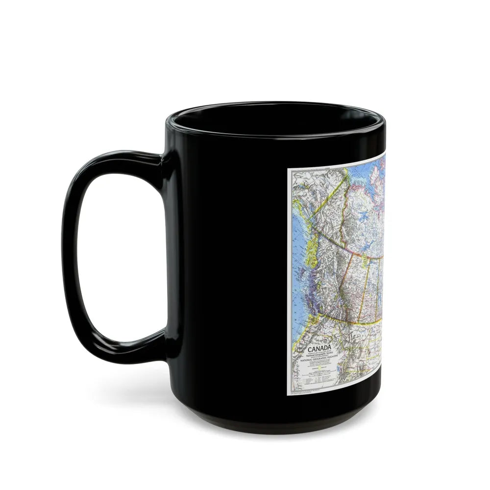 Canada (1972) (Map) Black Coffee Mug-Go Mug Yourself