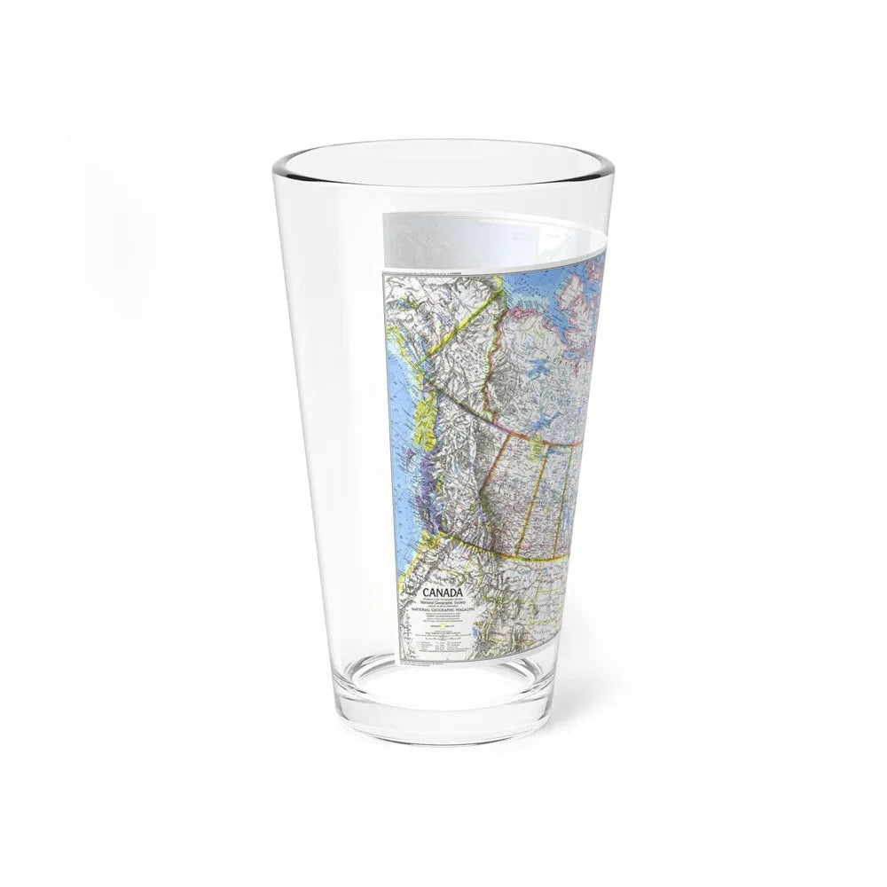 Canada (1972) (Map) Pint Glass 16oz-Go Mug Yourself