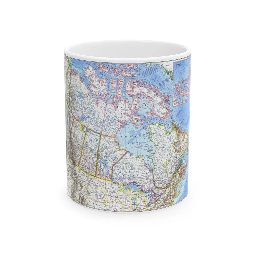 Canada (1972) (Map) White Coffee Mug-11oz-Go Mug Yourself