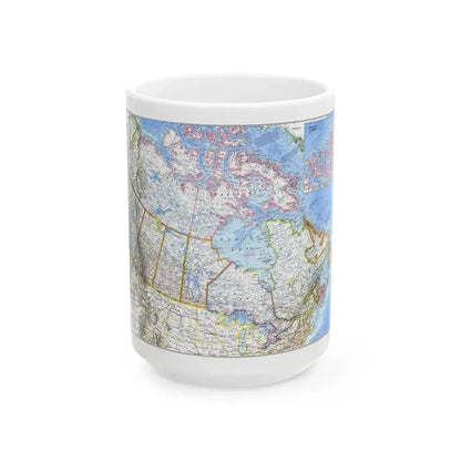 Canada (1972) (Map) White Coffee Mug 15oz - Go Mug Yourself