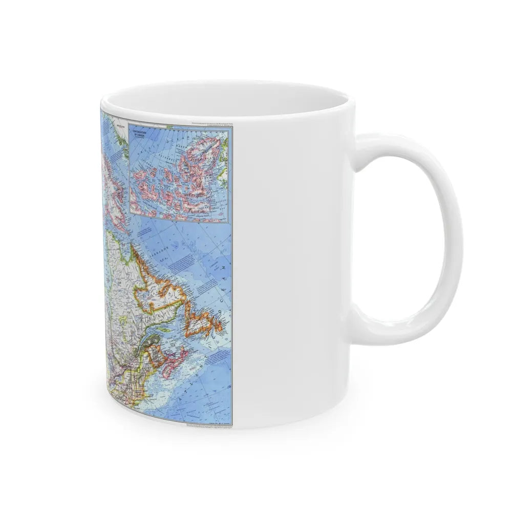 Canada (1972) (Map) White Coffee Mug-Go Mug Yourself