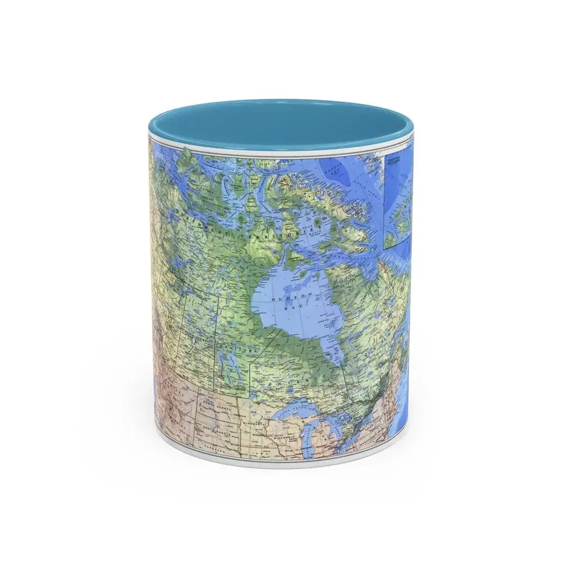 Canada (1985) (Map) Accent Coffee Mug 11oz Light Blue - Go Mug Yourself