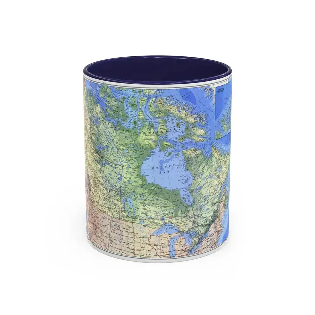 Canada (1985) (Map) Accent Coffee Mug 11oz Navy - Go Mug Yourself