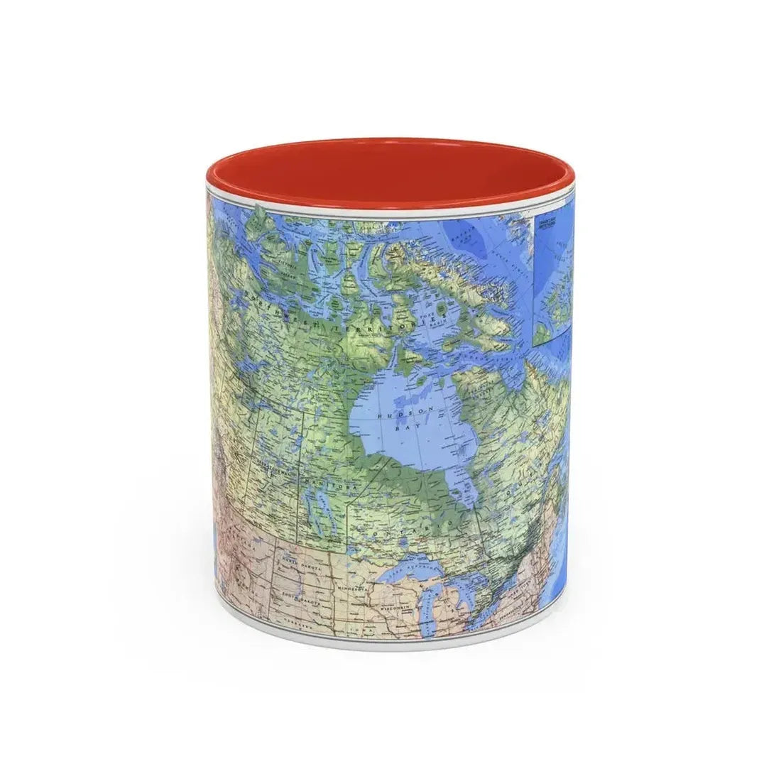Canada (1985) (Map) Accent Coffee Mug 11oz Red - Go Mug Yourself