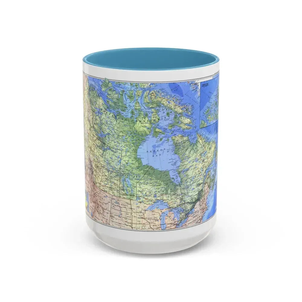 Canada (1985) (Map) Accent Coffee Mug 15oz Light Blue - Go Mug Yourself