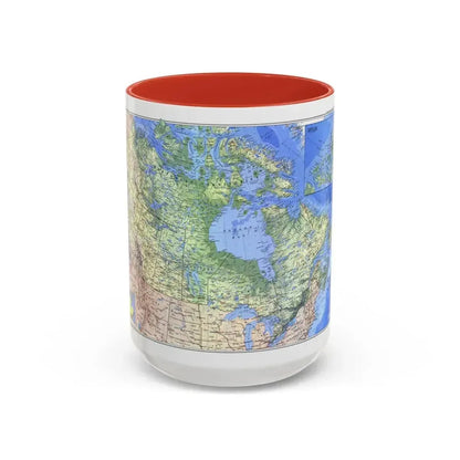 Canada (1985) (Map) Accent Coffee Mug 15oz Red - Go Mug Yourself
